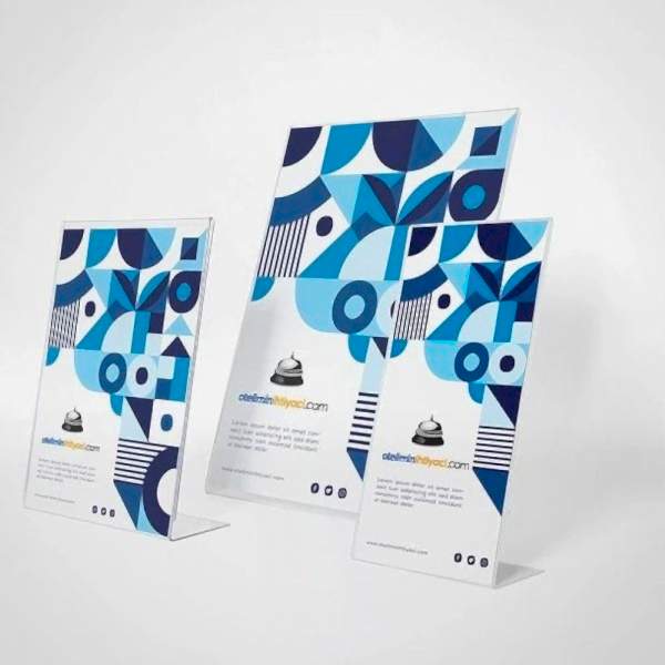 L Tipi Masaüstü Föylük ve Menü Tutucu