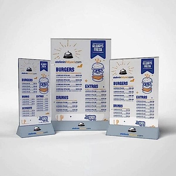 Piramit Masaüstü Föylük ve Menü Tutucu