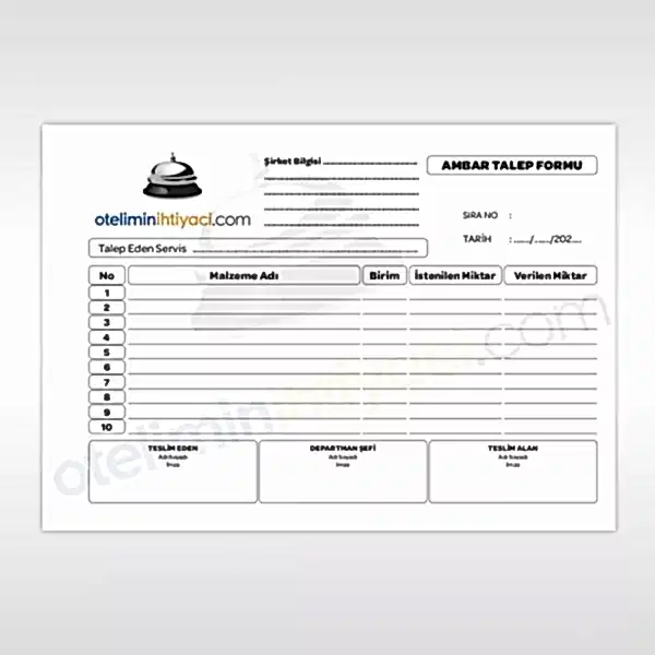 Ambar Talep Formu 1