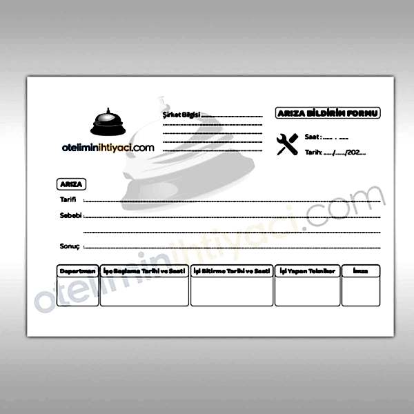 Arıza Bildirim Formu 1