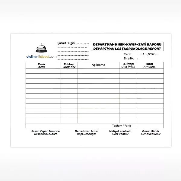 Kırık Kayıp Zayi Raporu