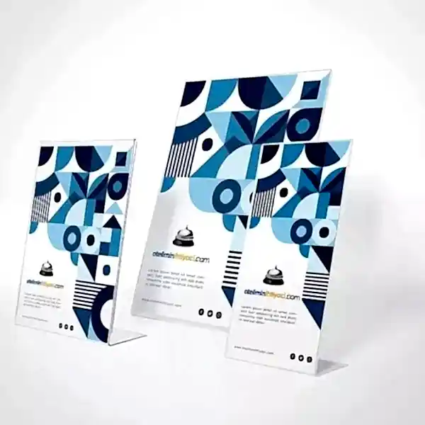 L Tipi Masaüstü Föylük ve Menü Tutucu