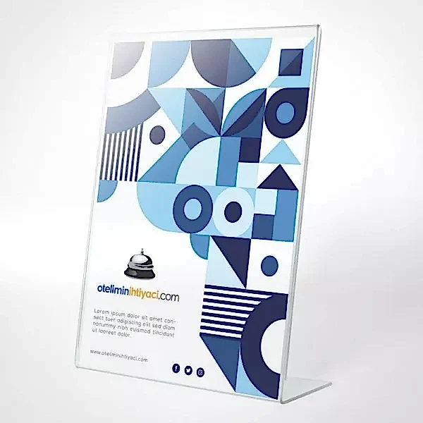 L Tipi Masaüstü Föylük ve Menü Tutucu 2