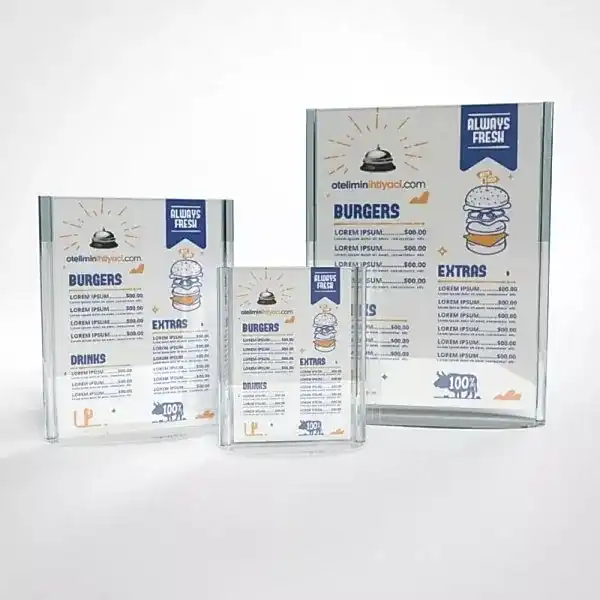 Oval Föylük ve Menü Tutucu