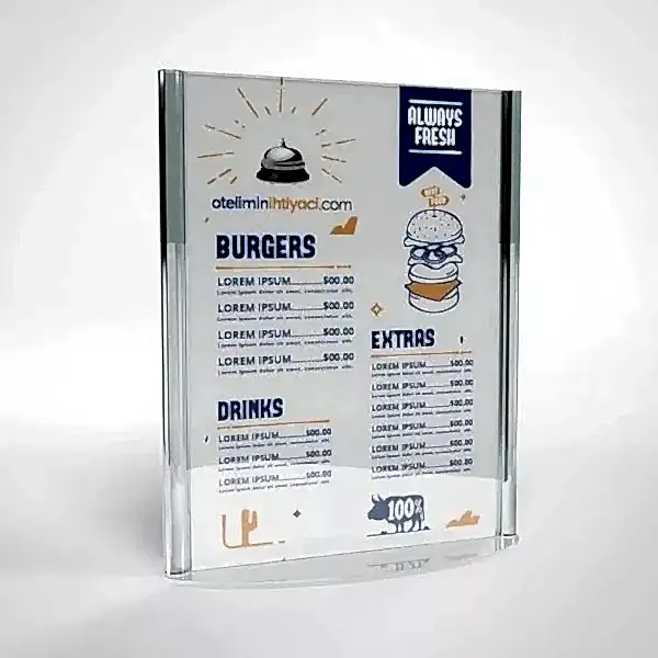 Oval Föylük ve Menü Tutucu 3