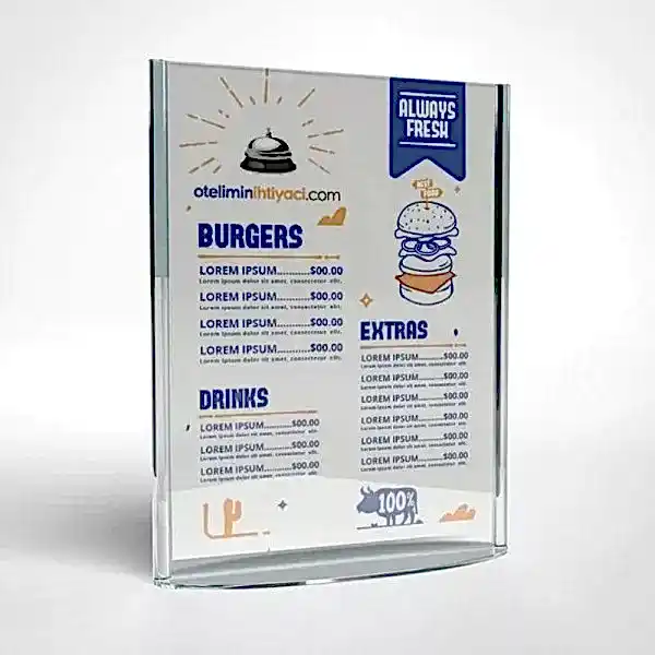 Oval Föylük ve Menü Tutucu 4