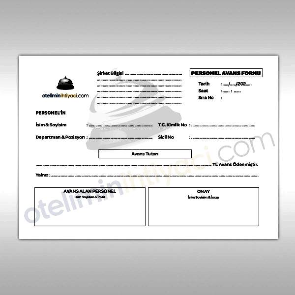 Personel Avans Formu 1