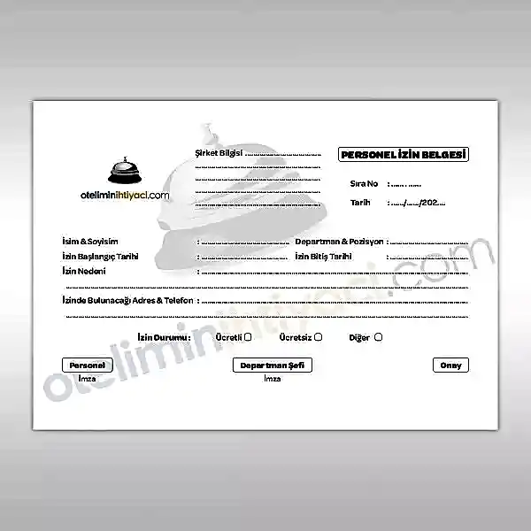 Personel İzin Belgesi 1