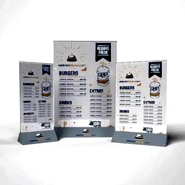 Piramit Masaüstü Föylük ve Menü Tutucu