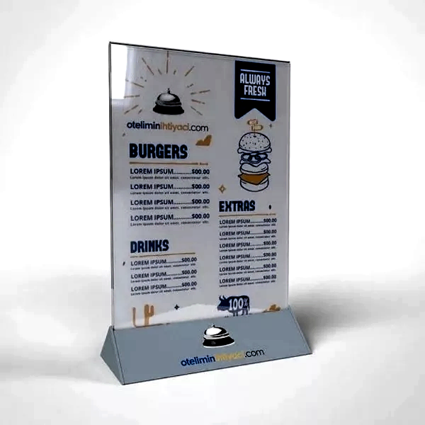 Piramit Masaüstü Föylük ve Menü Tutucu 2