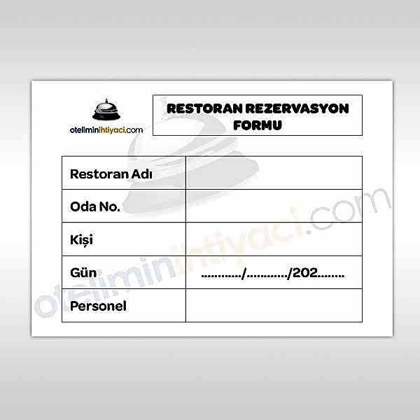 Restoran Rezervasyon Formu
