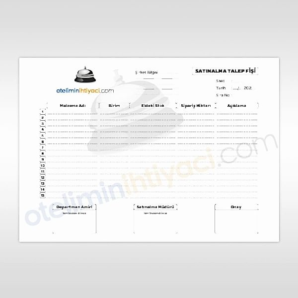 Satın Alma Talep Fişi
