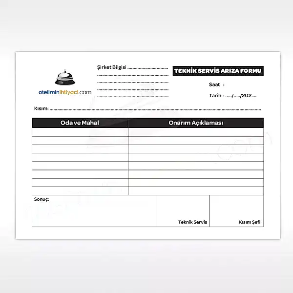 Teknik Servis Arıza Formu 1