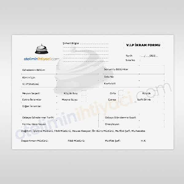VIP İkram Formu 1